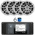 Infinity R3000 Wake Series Marine Bluetooth USB/AUX AM/FM Radio Digital Media Stereo Receiver w/Install Adaptor Plate, 4x 6.5" 225 Watt Max High-Performance Boat Speakers, Radio Antenna, Speaker Wire