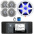 Infinity R3000 Wake Series Marine Bluetooth USB/AUX AM/FM Radio Digital Media Stereo Receiver w/Install Adaptor Plate, 4x 6.5" 180W Max White Speakers, 10" 900W Max RGB LED Subwoofer, Antenna, Wire