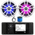 JBL R3500 Marine Bluetooth USB/AUX AM/FM Radio Weather-Resistant Digital Media Stereo Receiver w/Install Adaptor Plate, 2x 6.5" 225W Max Waterproof RGB LED White Speakers, 22" Antenna, Speaker Wire