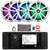 JBL R3500 Marine Bluetooth USB/AUX AM/FM Weather-Resistant Digital Media Stereo Receiver w/ Adaptor Plate, 4x 6.5" 225W Max Waterproof RGB LED White Boat Speakers, 4-Channel Amplifier w/Kit, Antenna