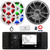JBL R3500 Marine Bluetooth USB/AUX AM/FM Weather-Resistant Digital Media Stereo Receiver w/ Adaptor Plate, 4x 8" 450W Max 2-Way RGB LED Speakers, 10" 600W Max Gray Subwoofer, 5 Channel w/Kit, Antenna