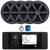 JBL R3500 Marine Bluetooth USB/AUX AM/FM Radio Weather-Resistant Digital Media Stereo Receiver w/Install Adaptor Plate, 4x 6.5" 100 Watts Max Power 2-Way Boat Speakers, 22" Radio Antenna, Speaker Wire