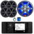 JBL R3500 Marine Bluetooth USB/AUX AM/FM Radio Weather-Resistant Digital Media Stereo Receiver w/Install Adaptor Plate, 4x 6.5" 100W Max 2-Way Speakers, 10" 900W Max RGB Subwoofer, Radio Antenna, Wire