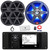 JBL R3500 Marine Bluetooth USB/AUX AM/FM Weather-Resistant Digital Media Stereo Receiver w/ Adaptor Plate, 4x 6.5" 100W Max 2-Way Speakers, 10" RGB LED Subwoofer, 5 Channel Amplifier w/Kit, Antenna