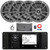 JBL R3500 Marine Bluetooth USB/AUX AM/FM Weather-Resistant Digital Media Stereo Receiver w/ Adaptor Plate, 4x 6.5" 180W Max Power 2-Way Multi-Element Speakers, 4-Channel Amplifier w/Kit, Antenna