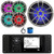 JBL R3500 Marine Bluetooth USB/AUX AM/FM Weather-Resistant Digital Media Stereo Receiver w/ Adaptor Plate, 4x 6.5" 226W Max RGB LED Titanium Speakers, 10" 750W Max RGB Subwoofer, Antenna, Wire