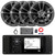 JBL R3500 Marine Bluetooth USB/AUX AM/FM Radio Weather-Resistant Digital Media Stereo Receiver w/Install Adaptor Plate, 4x 6.5" 225W Max 2-Way Chrome Boat Speakers, 4-Channel Amplifier w/Kit, Antenna
