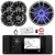 JBL R3500 Marine Bluetooth USB/AUX AM/FM Weather-Resistant Digital Media Stereo Receiver w/ Adaptor Plate, 4x 6.5" 225W Max Speakers, 10" 750W Max RGB Subwoofer, 5 Channel Amplifier w/Kit, Antenna