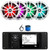 JBL R3500 Marine Bluetooth USB/AUX AM/FM Radio Weather-Resistant Digital Media Stereo Receiver w/Install Adaptor Plate, 4x 6.5" 225W Max Waterproof Coaxial RGB LED White Boat Speakers, Antenna, Wire