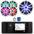 JBL R3500 Marine Bluetooth USB/AUX AM/FM Radio Weather-Resistant Digital Media Stereo Receiver w/Install Adaptor Plate, 4x 6.5" 225W Max RGB White Speakers, 10" 750W Max RGB Subwoofer, Antenna, Wire