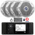 JBL R3500 Marine Bluetooth USB/AUX AM/FM Radio Weather-Resistant Digital Media Stereo Receiver w/Install Adaptor Plate, 4x 6.5" 180W Max Dual Cone Boat Speakers, 4-Channel Amplifier w/Kit, Antenna