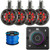 JBL AURA-BT-M Marine Bluetooth Compact High-Performance 2-Way Stereo Receiver, 4x 6.5" 195W Max Power 2-Way Coaxial Wakeboard Tower Speakers - Black Enclosure w/Charcoal Grille, 50 Feet Speaker Wire