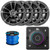 JBL AURA-BT-M Marine Bluetooth Compact High-Performance 2-Way Stereo Receiver, 4x Infinity Reference 6.5" 225 Watt Max Power High-Performance 2-Way Chrome Boat Speakers, 50 Feet 16 Gauge Speaker Wire