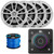 JBL AURA-BT-M Marine Bluetooth Compact High-Performance 2-Way Stereo Receiver, 4x Infinity 6.5" 225 Watts Max Power High-Performance White Speakers, 50 Feet 16 Gauge Speaker Wire