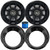 One Pair (QTY 2) Of Kicker PSC65 6.5" 120 Watt Max Power Weather-Proof Powersports 4 Ohm Coaxial Speakers, 50 Feet 16 Gauge Speaker Wire, Speaker Mounting Ring Adapter (Fits Select 1998-2013 HD)
