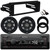 Infinity Alpha 100 Single DIN Bluetooth USB/AUX MP3 Player FM Radio Digital Media Receiver w/Install Kit, 2x 6.5" 120 Watt Max Power 4 Ohm Coaxial Speakers w/Adapters (Fits 1998-2013 Harley Davidson)