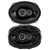2x Kicker 43DSC6504 6.5" 240 Watt Max Power 2-Way Speakers, 2x 6x9" 360 Watt Max Power 3-Way Speakers w/Adapters, 2-Channel Class AB Amplifier w/Kit + Booster Kit with Power Block, DSP Harness, Wire