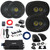2x Kicker CSC65 CS Series 6.5" 300W Max 4 Ohm 2-Way Coaxial Speakers, 2x 6x9" 450W Max Coaxial Speakers w/Adapters, 850W Class D Mono Amplifier w/Kit + Booster Kit with Power Block, DSP Harness, Wire