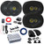 2x Kicker CSC65 CS Series 6.5" 300W Max 4 Ohm 2-Way Coaxial Speakers, 2x 6x9" 450W Max Coaxial Speakers w/Adapters, 4-Channel 400W Amplifier w/Kit + Booster Kit with Power Block, DSP Harness, Wire