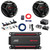 2x JVC CS-DR621 drvn DR Series 6.5" 300 Watt Max Power 2-Way Coaxial Speakers, 600W Max Compact Digital Mono Amplifier w/ Kit + Booster Kit with Quick Disconnect Power Block, DSP Harness, Speaker Wire