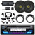JVC KD-T92MBS Single DIN Marine Bluetooth USB/AUX CD Player AM/FM Stereo Receiver W/Install Kit + Interface, 2x 6.5" 300W Max Speakers W/Adapters, 4-Channel Amplifier, Satellite Vehicle Tuner Kit