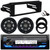 JVC KD-X38MBS Single DIN Marine MotorSports Bluetooth USB/AUX LED AM/FM Radio Stereo Receiver w/Install Kit, 2x 6.5" 120W Max 4-Ohm Weather-Proof Coaxial Speakers w/Adapters (Bundle Fits 1998-2013 HD)