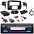 JVC KD-X38MBS Single DIN Marine Bluetooth USB/AUX LED Illumination AM/FM Radio SiriusXM Ready Stereo Receiver, Complete Stereo Installation Kit With Handlebar Control Interface, 22" Radio Antenna
