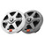 JBL 7.7" 255 Watt 2-Way Marine Multicolor LED Audio Speakers w/White + Grey Grilles (Pair)