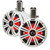 Kicker 45KMTC8W KMTC Series 8" 300 Watt Max Power 2-Way Coaxial Boat RGB LED Tower Speakers, White Enclosures with White Grilles (Pair)