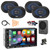 Pyle PLTS81 7" HD Touchscreen Double Din Bluetooth AM/FM Stereo Receiver, Night Vision Backup Camera, 4x 6x9'' 400W 4-Way Audio Speakers, 8" Amplified Subwoofer w/Install Kit, Antenna, Pry Tool