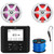 JBL JAM3000 Marine Bluetooth USB AM/FM Radio Gauge Style Receiver, 2x JBL JBLMARSPKCB772 7.7" 255W Max Power 2-Way RGB LED Boat Audio Black Speakers w/White + Gray Grilles, Radio Antenna, Speaker Wire