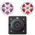 JBL AURA-BT-M Marine Bluetooth 2-Way Compact High-Performance Stereo Receiver, 2x JBL JBLMARSPKCB772 7.7" 255 Watt Max Power 2-Way RGB LED Boat Audio Black Speakers w/White + Gray Grilles