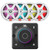 JBL AURA-BT-M Marine Bluetooth 2-Way Compact High-Performance Stereo Receiver, 4x JBL JBLMARSPKCB772 7.7" 255 Watt Max Power 2-Way RGB LED Boat Audio Black Speakers w/White + Gray Grilles
