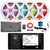 JBL R3500 4" LCD Screen Marine Bluetooth USB/AUX AM/FM Radio Weather-Resistant Digital Media Stereo Receiver, 4x 7.7" 255W Max RGB LED Speakers, 4-Channel Amplifier w/Kit, USB Adapter, Antenna, Wire