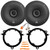 2x JBL STAGE3 68 6.5" 560W Max Power Coaxial Car Audio Speakers With Grille, 2x 6" to 6.75" Speaker Adapters, Speaker Connector, Pry Tool Set (Bundle Fits Select 1998-2025 Toyota/Lexus/Scion Vehicles)