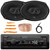 Infinity Alpha 100 Single DIN Bluetooth USB/AUX SD MP3 Player FM Radio Digital Media Car Audio Receiver, 2x 6x9" 640 Watt Max Power 3-Way Automotive Speakers, Speaker Wire, Radio Antenna, Pry Tool Set