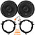 2x JBL Stage3 68F 6.5" 560 Watt Max Power 2-Way Coaxial Car Audio Speakers, 2x 6" to 6.75" Speaker Adapters, Speaker Connector, Pry Tool Set (Bundle Fits Select 1998-2025 Toyota/Lexus/Scion Vehicles)