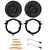 2x JBL Stage3 68F 6.5" 560W Max Power 2-Way Coaxial Car Audio Speakers, 2x 6" to 6.75" Speaker Adapters, Speaker Wire Harness, Pry Tool Set (Bundle Fits Select 1998-2025 Toyota/Lexus/Scion Vehicles)