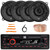 JBL Celebrity100 Single DIN Bluetooth USB/AUX SD/MP3 FM Radio High Power Meshless Car Audio Stereo Receiver, 4x 5.25" 480W Max 2-Way Coaxial Automotive Speakers, Speaker Wire, Antenna, Pry Tool Set