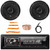 JBL Celebrity150 Single DIN Bluetooth USB/AUX SD Card FM Radio High Power Car Audio Media Receiver, 2x 6.5" 560W Max Power 2-Way Coaxial Automotive Speakers, Speaker Wire, Radio Antenna, Pry Tool Set