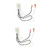 2x JBL Stage3 68MF 6.5" 560 Watt Max Power 3-Way Car Audio Speakers, 2x Rear 6.5" Speaker Wire Wall Plate, 4-Way Speaker Harness Connector, Pry Tool Set