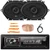 JBL Celebrity150 Single DIN Bluetooth USB/AUX SD Card FM Radio High Power Car Audio Media Receiver, 2x 6x8" 560W Max Power 2-Way Coaxial Automotive Speakers, Speaker Wire, Radio Antenna, Pry Tool Set