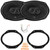 2x JBL Stage3 968MF 6x9" 640 Watt Max Power 3-Way Car Audio Speakers, 2x Front 6x9" Speaker Plates, 4-Way Speaker Harness Connector, Pry Tool Set