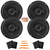4x JBL Stage3 68MF 6.5" 560 Watt Max Power 3-Way Car Audio Speakers, 4x Speaker Sound Deadening Material For Car Speakers, Speaker Wire, Pry Tool Set