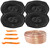 Two Pairs (QTY 4) of JBL Stage3 968MF 6x9" 640 Watt Max Power 3-Way Car Audio Speakers, 50 Feet 18 Gauge Speaker Wire, 4-Piece Car Door Trim Panel Stereo Radio Installer Removal Pry Tool Set