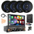 Pyle PLTS80 7" HD Touchscreen Single Din Bluetooth AM/FM Stereo Receiver, Night Vision Backup Camera, 4x 5.25'' 200W 3-Way Audio Speakers, 8" Amplified Subwoofer w/Wiring Kit, Antenna, Pry Tool