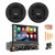 Pyle PLTS80 7" HD Touchscreen Single Din Bluetooth AM/FM Stereo Receiver, Night Vision Backup Camera, 2x 4'' 240W 2-Way Audio Speakers, Wire, Pry Tool