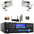 Pyle PD1000BA Bluetooth USB MP3 AM/FM Home Theater Preamplifier Receiver, 2x Pyle PHSP4 6" 50 Watt Max Power 8-Ohms Indoor/Outdoor PA Horn Speakers, Wireless Microphone System, Banana Plugs, Wire