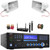 Pyle PD1000BA Bluetooth USB MP3 AM/FM Home Theater Preamplifier Receiver, 2x Pyle PHSP5 8" 65 Watt Max Power 8-Ohms Indoor/Outdoor PA Horn Speakers, Wireless Microphone System, Banana Plugs, Wire