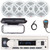 Pyle PLMRB29W2 Single DIN Marine Bluetooth USB/AUX MP3 Player AM/FM Radio Stereo Receiver w/White Cover, 4x 6.5" 600 Watt Max 2-Way Low Profile Boat White Speakers, Wireless Handset, Radio Antenna